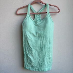 Lululemon Wild Mint Green Ebb to Street Ribbed Racerback Tank Top Size 8 Medium